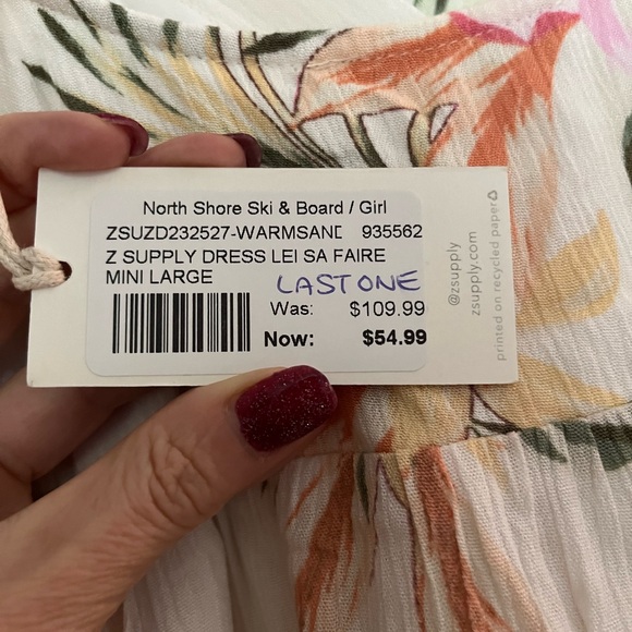 Z supply gorgeous ‘Lei Sa Faire’ Mini Dress.  Sz L - Picture 3 of 4